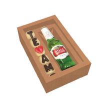 Caixa Gaveta com Visor Garrafa ou Lata e Docinho Kraft Ref.2649 - Rizzo Embalagens Caixa Gaveta com Visor Garrafa ou Lata e Docinho Kraft Ref.2649 - Rizzo Embalagens