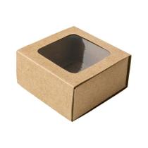 Caixa Gaveta com Visor Nº1 (8cm x 8cm x 4cm) Kraft 10 unidades Assk Rizzo Embalagens Caixa Gaveta com Visor Nº1 (8cm x 8cm x 4cm) Kraft 10 unidades Assk Rizzo Embalagens