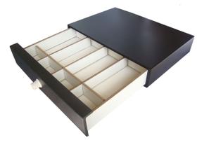 Caixa Gaveta De Dinheiro Noteiro Gaveteiro Preta Moedeiro