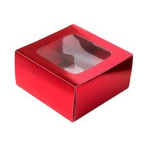 Caixa Gaveta Visor Nº1 - 8x8x4cm Vermelha 10un - Assk Rizzo