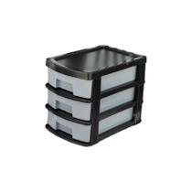 Caixa Gaveteiro Plástico Organizador Multiuso 3 Gavetas