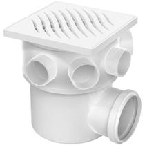 Caixa Girafácil Porta Grelha Quadrado / Grelha Branca 100x140x50mm - 27038107 - TIGRE