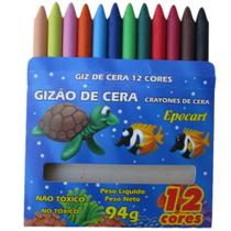 Caixa Giz de Cera Grosso Infantil Caixa Com 12 Unidades 94g