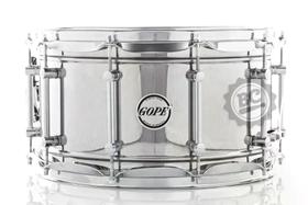 Caixa Gope Aço Inox 14x8 Tube Lugs com esteira de 40 fios e 10 afinações (Made in Brazil)