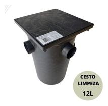 Caixa Gordura 12 Litros Com Cesto Para Limpeza 240x365x240mm - taf