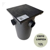 Caixa Gordura 12 Litros Com Cesto Para Limpeza 240x365x240mm Caixa Gordura 12 Litros Com Cesto Para Limpeza 240x365x240mm