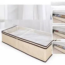 Caixa grande 80cm dobravel organizadora edredon gigante flexivel cesto ziper guarda roupa cama armario gaveta multiuso
