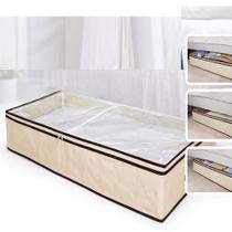 Caixa Grande 80Cm Dobravel Organizadora Edredon Gigante Flexivel Cesto Ziper Guarda Roupa Cama Armario Gaveta Multiuso