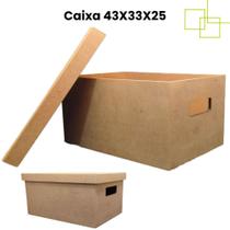 Caixa Grande com Alça MDF Armazenamento e Organização 6MM (43X33X25) Caixa Grande com Alça MDF Armazenamento e Organização 6MM (43X33X25)