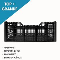 Caixa grande unitaria plastica empilhavel multiuso