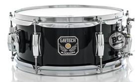 Caixa Gretsch BlackHawk Mighty Black Gloss 12x5,5 com caneca para fixação em holder