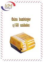 Caixa hambúrguer amarela c/50 unid. - embalagem delivery (15866)