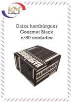 Caixa hambúrguer gourmet black c/50 unid. - embalagem delivery (16065)