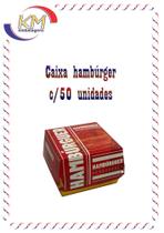 Caixa hambúrguer vermelha c/50 unid. - embalagem delivery (16225)