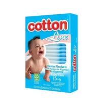 Caixa Haste Flexível Baby Care Cotton Higie Topp Com Pontas de Algodão Antigermes 75 Unidades