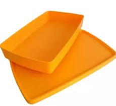 Caixa Ideal Baixa 600ml Laranja Tupperware