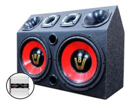 Caixa Igrejinha Trio 12 Compet V8 + Modulo Taramps Tl1500