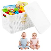 Caixa Infantil 18L Bebê Mamãe Organizadora Branco Resistente Caixa Infantil 18L Bebê Mamãe Organizadora Branco Resistente
