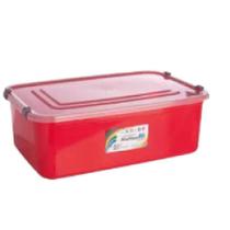 Caixa infantil organizadora 30l multiuso porta treco closet vermelha
