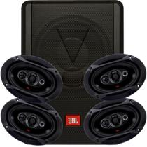 Caixa Jbl Amplificada Sw8ams + 4 Alto Falantes 6x9 Pol 220w