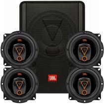 Caixa JBL Ativa Amplificada SW8A-MS 200w + 4 Alto Falantes 5 Multisystem 5TRMS80 - 160w