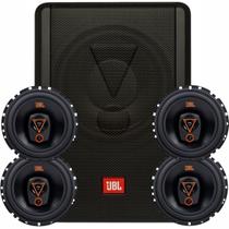 Caixa Jbl Ativa Amplificada Sw8ams 200w + 4 Alto Falantes 6