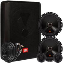 Caixa Jbl Ativa Sw8a-ms + Par Kit 2 Vias 6 110w + Cabo Rca