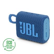 Caixa JBL Go 3 Eco Blue, 4.2W RMS, Bluetooth, IPX67 à Prova D'água, JBLGO3ECOBLU, HARMAN JBL HARMAN JBL