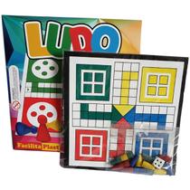 Caixa Jogo de tabuleiro Ludo Peças Peões Dados Conjunto Festas em Família e Estratégia para Crianças Caixa Jogo de tabuleiro Ludo Peças Peões Dados Conjunto Festas em Família e Estratégia para Crianças