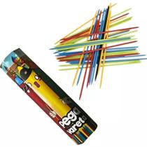 Caixa Jogo Pega Vareta com 17 Palitos De Plástico Coloridos Para Brinde Festas Brinquedos em Atacado