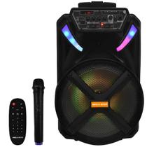 Caixa Karaoke Megastar SPA120BTF 12" 30.000 Watts P.M.P.O /USB/FM/Auxiliar - Preta - Mega Star