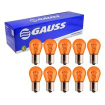 Caixa Kit 10 Uni Lâmpadas Pisca 12V 21W Âmbar 1056 Halógeno PY21W