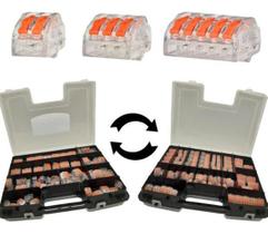 Caixa Kit 200Pçs Conector Emenda Derivação Rápida 2,3,5 Fios