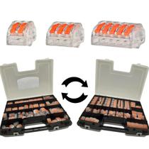 Caixa Kit 200un Conector Emenda Alavanca Rápida 2,3,5 Fios