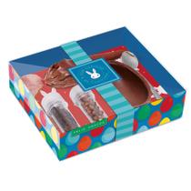 Caixa Kit Confeiteiro Coelho Sai da Toca Azul - Meio Ovo de 100g - 1 unidade - Cromus - Rizzo