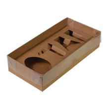 Caixa Kit Confeiteiro Kraft - Meio Ovo de 150g - 28x14x6cm - 5 unidades - Rizzo