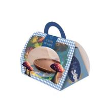 Caixa Kit Confeiteiro Maleta Contos Páscoa Azul - Meio Ovo De 100g - 19,5x17x5cm - 1 unidade - Cromus - Rizzo