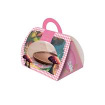 Caixa Kit Confeiteiro Maleta Contos Páscoa Rosa - Meio Ovo De 100g - 18x14,5x16cm - 1 unidade - Cromus - Rizzo