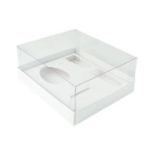 Caixa Kit Confeiteiro Meio Ovo 100/150g 20x15,5x9,7cm Branca 5un Assk