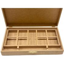Caixa Kit Gin tonica Box especiarias de Gin com encaixe para os produtos em MDF cru