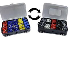 Caixa Kit Terminal Tubular Duplo Ilhós 0,5Mm A 16Mm 470Pçs