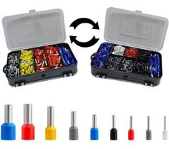 Caixa Kit Terminal Tubular Ilhós 0,5Mm A 16Mm Estojo 700Pçs