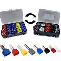 Caixa Kit Terminal Tubular Ilhós Duplo 0,5mm A 16mm 470 un