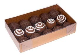 Caixa Kraft 20x4cm Para 15 Brigadeiros (Ideal Para Doces Gourmet e Docinhos) Ideia 4664 Caixa Kraft 20x4cm Para 15 Brigadeiros (Ideal Para Doces Gourmet e Docinhos) Ideia 4664