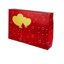 Caixa Kraft Coração Dourado 25x20cm C/30 Un Presente Dia dos Namorados, Love, Eu Te Amo