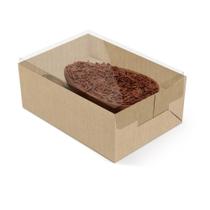 Caixa Kraft De Coração Ovo Páscoa de Colher 350g18x13x6 6un