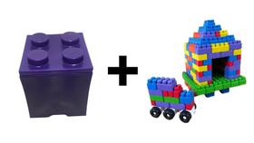 Caixa Lego Organizadora pequena perfeita para guardar brinquedos e entre outras coisas além de ser super resistentes +