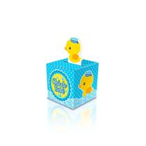 Caixa Lembrancinha Chá Bebê Patinho Azul 5,1x5,1x7,8cm Junco 8und