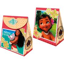 Caixa Lembrancinha Envelope Festa Moana - Kit com 8 unidades
