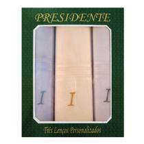 Caixa Lenço Masculino Iniciais Bordadas - Letra I Caixa Lenço Masculino Iniciais Bordadas - Letra I